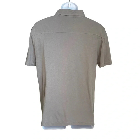 ONIA Gray Button Polo Shirt with Collar and Pocket - Size Medium - Picture 2 of 6